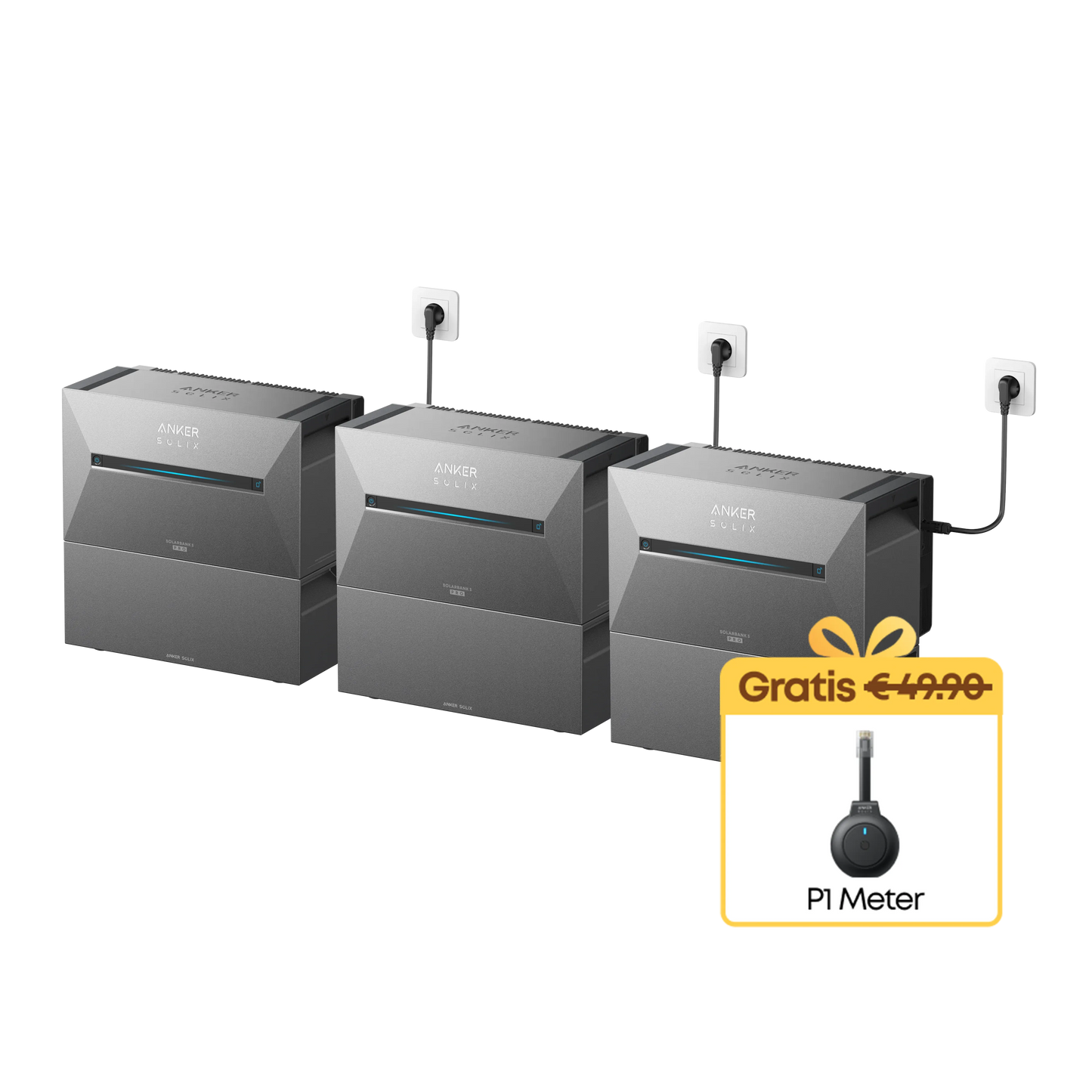 Complete set 3600W AC-vermogen + 16.2 kWh incl. P1 meter