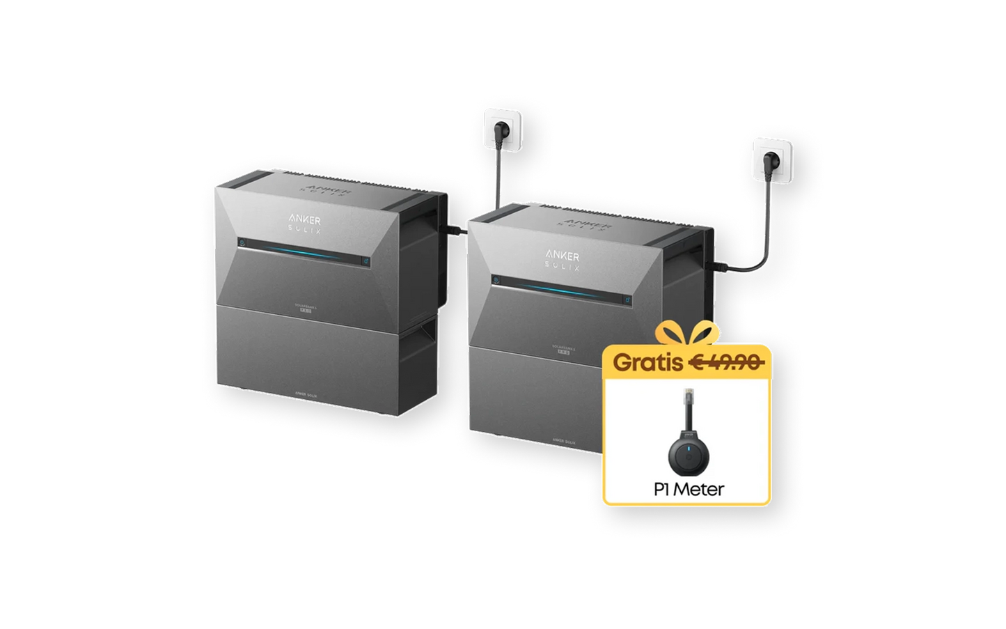 Complete set 2400W AC-vermogen + 10.8 kWh incl. P1 meter