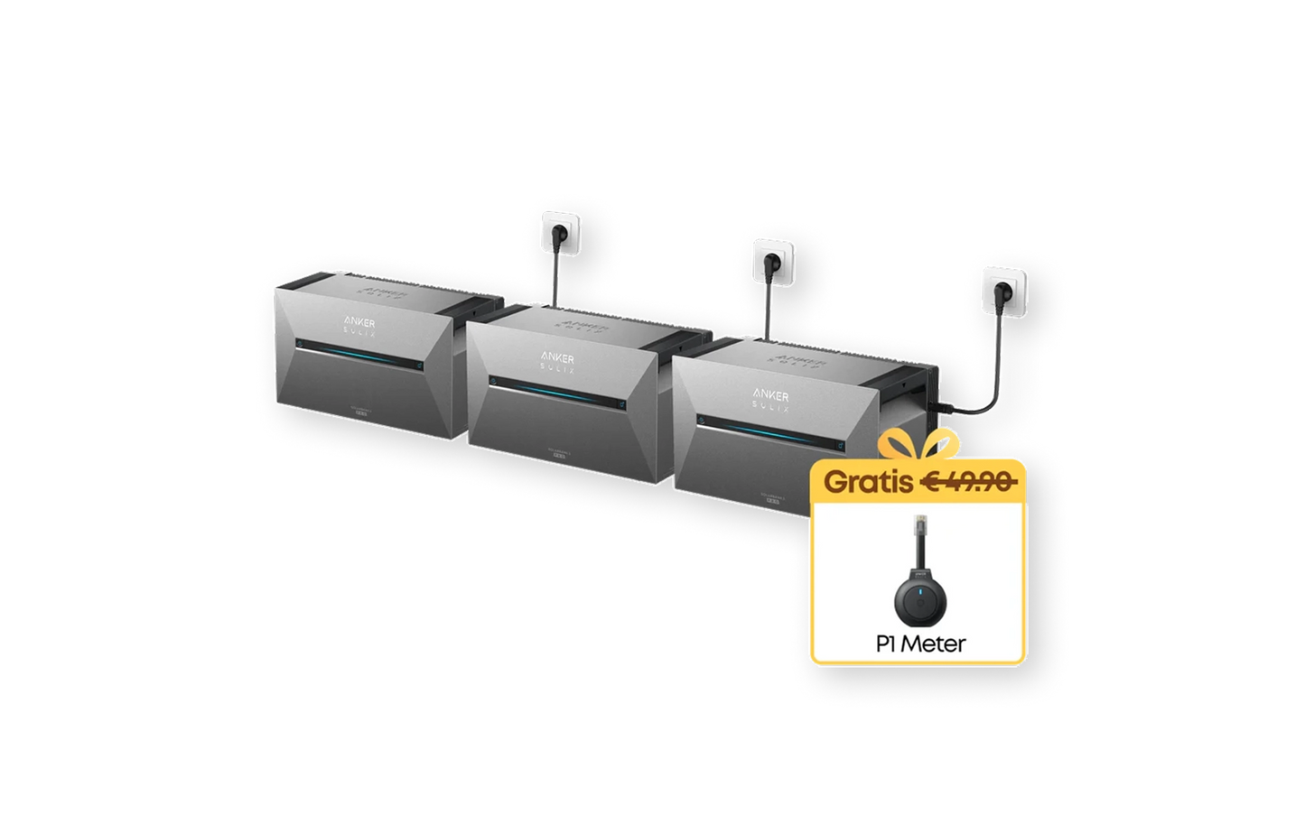 Complete set 3600W AC-vermogen + 8.1 kWh incl. P1 meter