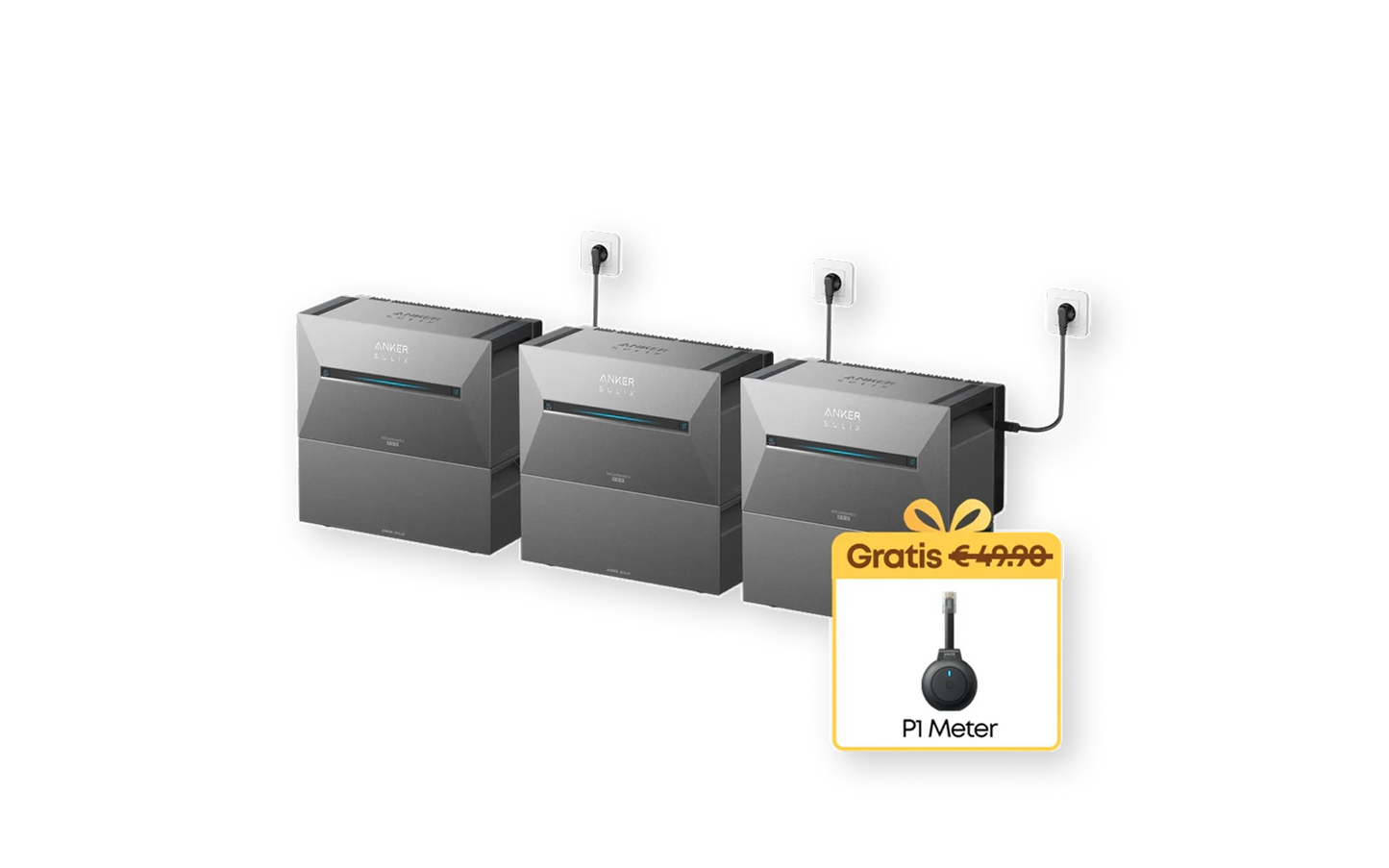 Complete set 3600W AC-vermogen + 16.2 kWh incl. P1 meter